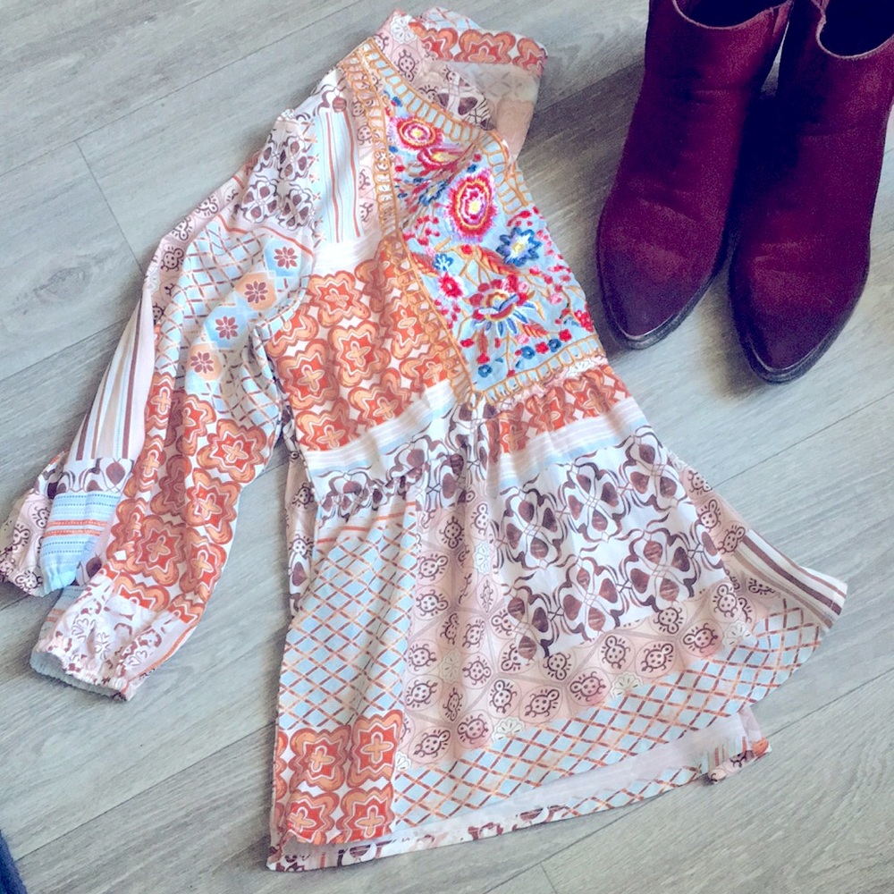 3/4 Sleeve Babydoll Shirt Size M